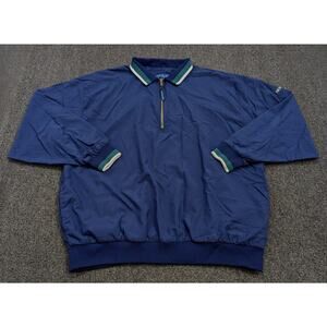 Jack Nicklaus Men's 1/4 Quarter Zip Lightweight Windbreaker Jacket Navy Size L